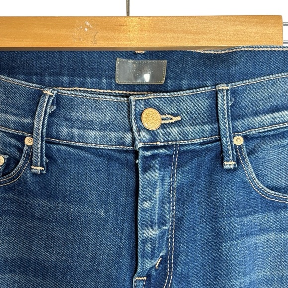 Mother Jeans Women’s Size 26 The Vamp Spiked Heels to Tractor Wheels In Blue - Picture 2 of 6